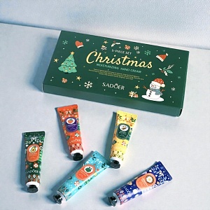 Набор кремов для рук "Нг Sadoer" Christmas, увлажнение, 5шт