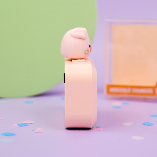 Часы электронные "Свинка" розовый оптом