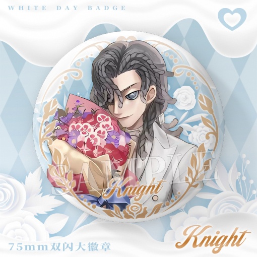 Набор значков "Identity V" белый, 75мм, в ассортименте, 5шт