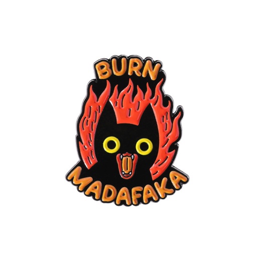 Значок-брошь "Cat" Burn QHXZ3402