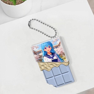 Брелок "Anime chocolate" голубой