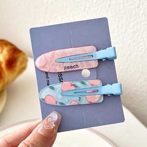 Набор заколок "Broken" peach, 2шт
