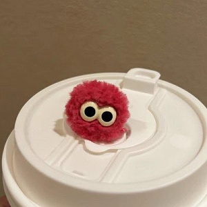 Кольцо "Уголек" пушистый, розовый