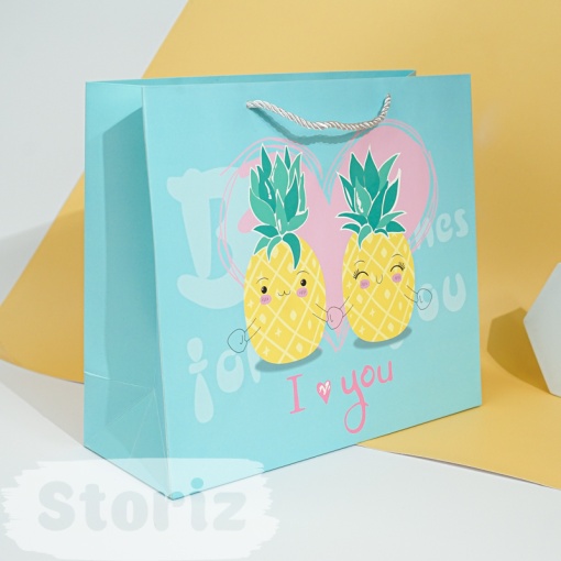 Подарочный пакет "Best wishes for You" L 30x27х12 см