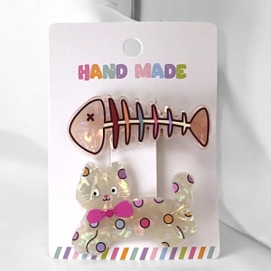 Набор заколок "Cat&Fish" 2шт