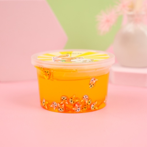 Слайм "Sprinkles" оранжевый, с дек. наполнителем корги, 180 гр. STORIZ