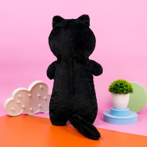 Мягкая игрушка "Глазастый котик" черный, 65 см