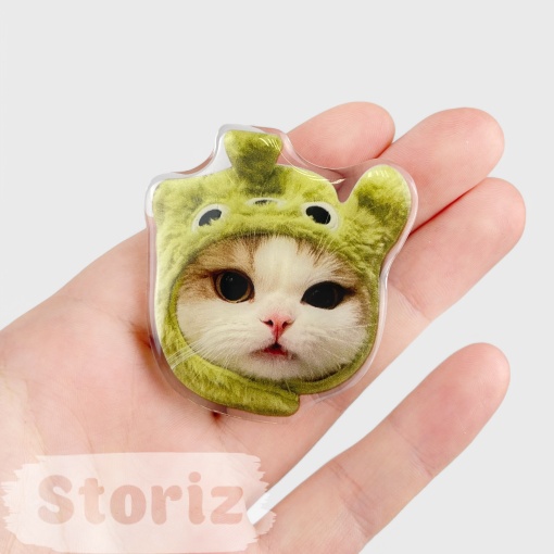 PopSocket "Котик" в зеленой шапочке
