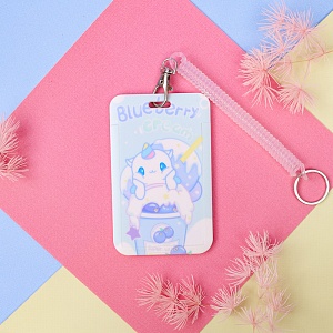 Брелок-чехол для карты "Unicorn", blueberry creum