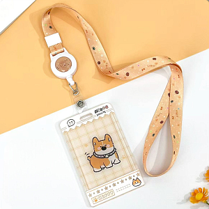 Чехол для карты "My Dog" happy, оранжевый