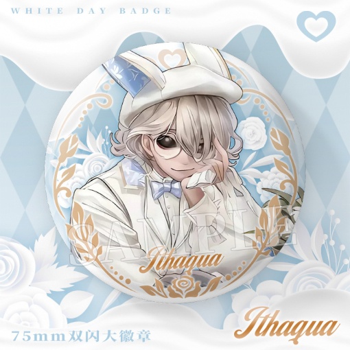 Набор значков "Identity V" белый, 75мм, в ассортименте, 5шт