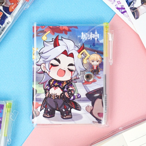 Мини-блокнот с ручкой "Genshin Impact", в асортименте 1 шт.  