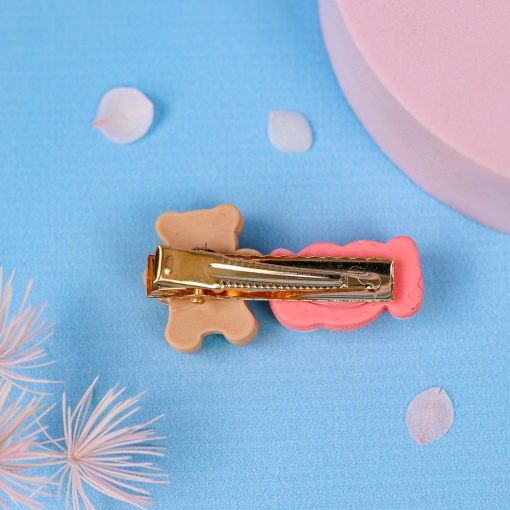 Заколка для волос "I love you bear"