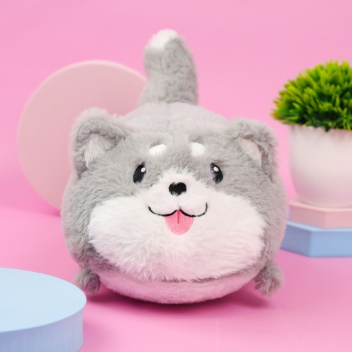 Мягкая игрушка "Хаски" серый, 35см 