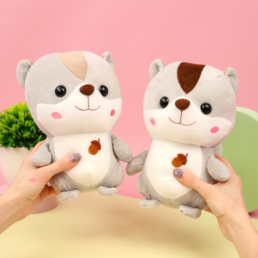 Мягкая игрушка "Белка" серый 25см, в ассортименте 1 шт. 