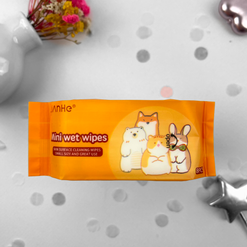 Набор влажных салфеток Mini "Super animals" (8уп. по 8шт.)