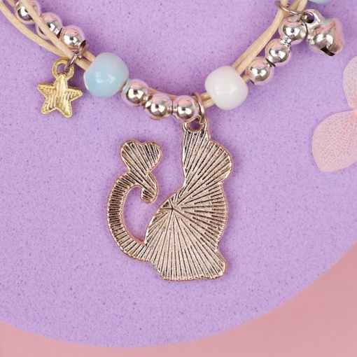 Браслет "Кошка" черный, №444L    