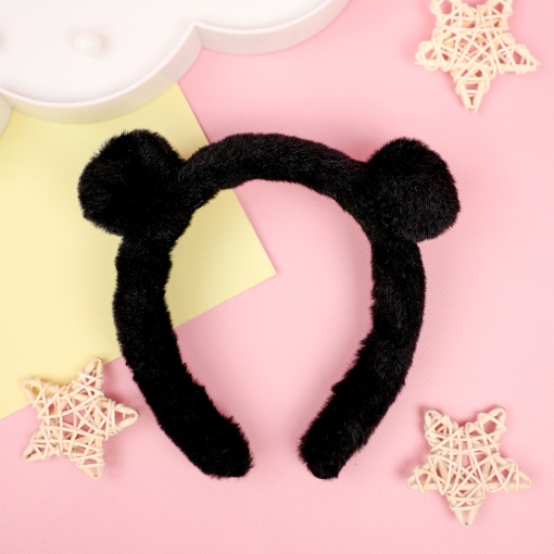 Ободок "Plush eyes", черный