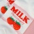Мини-носочки "Milk strawberry" белый, р.36-39