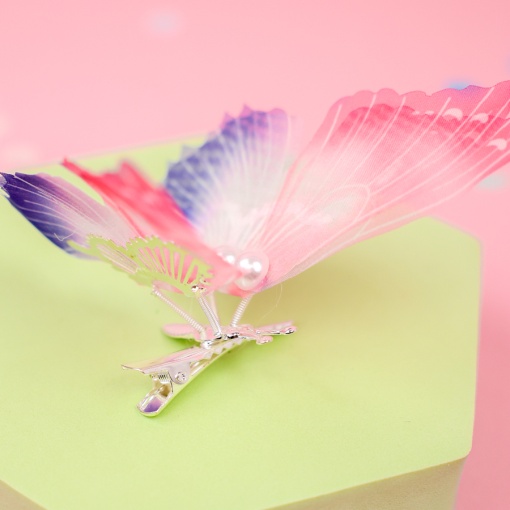 Заколка-зажим "Бабочка" розово-фиолетовый