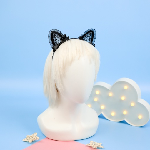 Ободок "Lace" черный