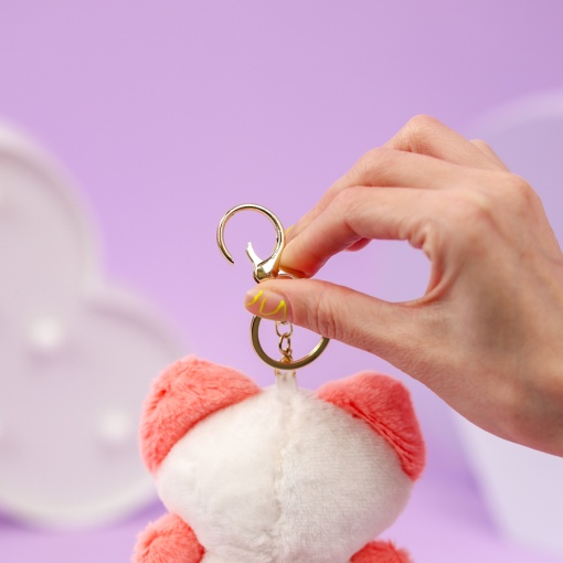 Мягкий брелок "Котенок Dudu" розовый, 12 см