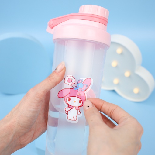 Бутылочка прозрачная "Мело" розовый, 700 мл.  оптом