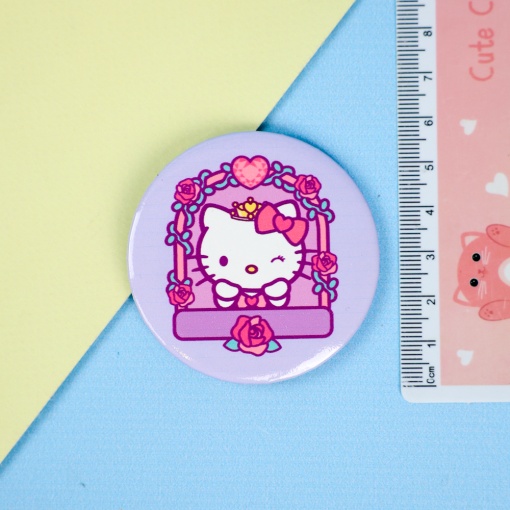 Значок круглый "Кт" фиолетовый, 56мм