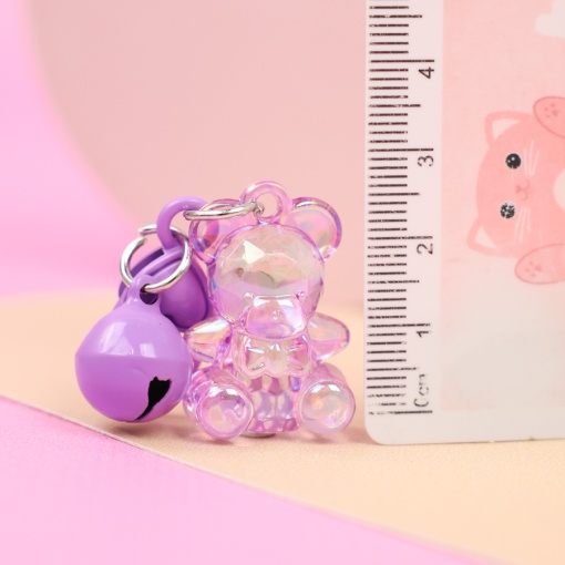 Брелок "Crystal Bear" фиолетовый, Q725-4