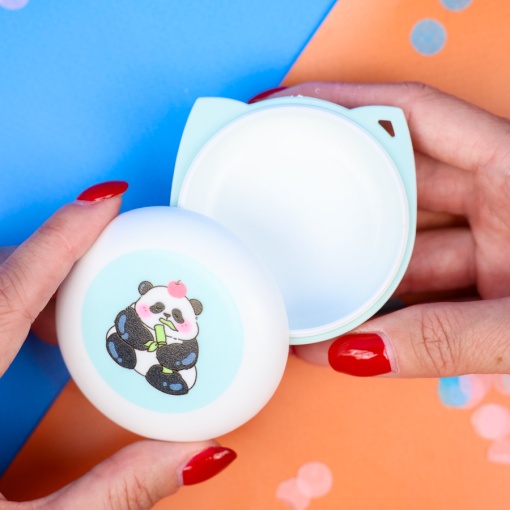 Наушники с чехлом "Панда" №406, зеленый (Type-C)