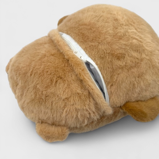 Мягкая игрушка "Мама капибара" 3 капибаренка, 30см