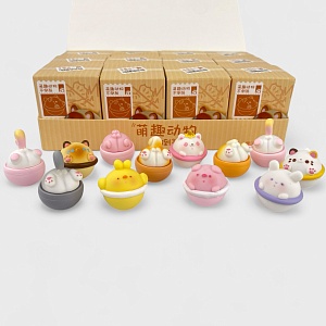 Набор фигурок "Round animals" в шоу-боксе 12шт оптом