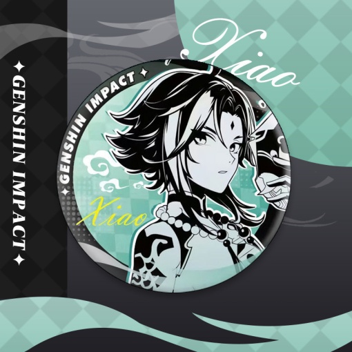 Значок круглый "Genshin Impact" Сяо 2, 58 мм