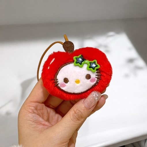 Брелок мягкий "Кт" в яблоке с очками