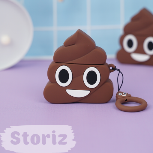 Чехол для AirPods1/2 "Какашка" коричневый