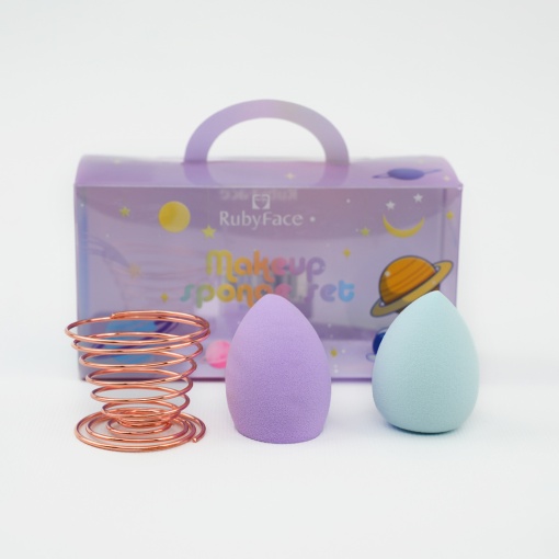 Набор спонжей для макияжа "Космос" фиолетовый