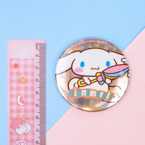 Набор круглых значков "Корица" 58 мм, 4шт