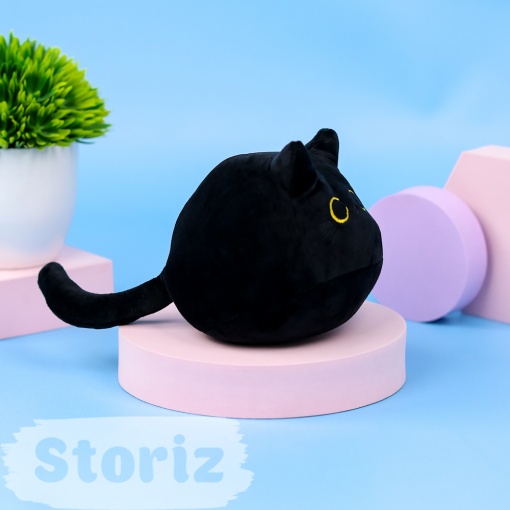 Мягкая игрушка "Котик" черный 20см