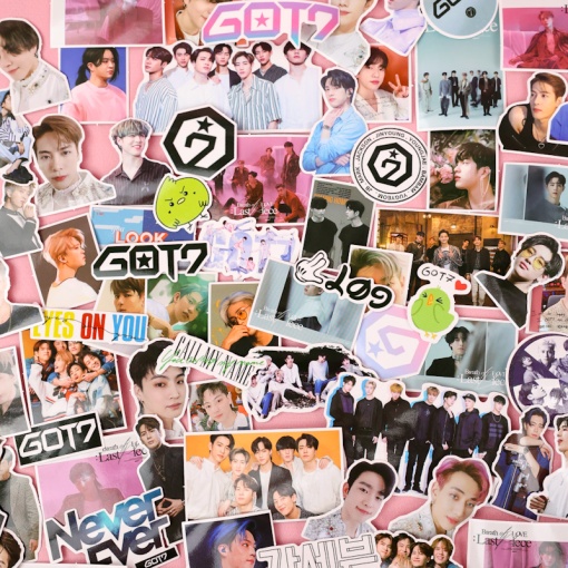 Наклейки для стикер бомбинга "K-Pop" GOT7 (85 шт.)