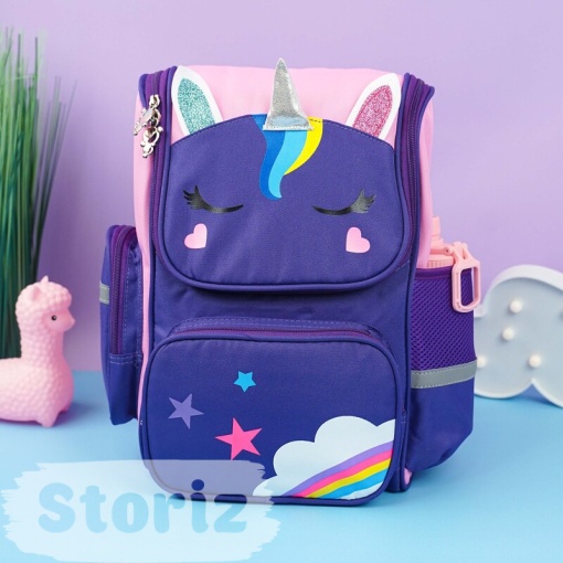 Рюкзак школьный "Cute unicorn" фиолетовый