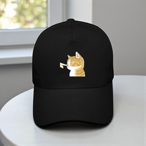 Бейсболка "Cute cats" черный (55-60см)