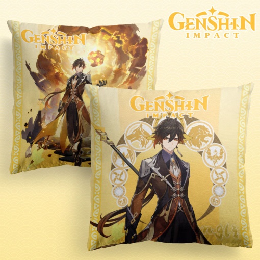 Подушка декоративная "Genshin Impact" Чжун Ли, 40x40см (1 серия)