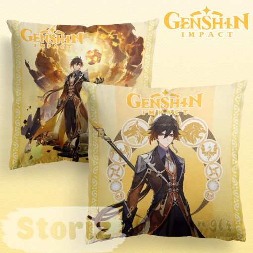 Подушка декоративная "Genshin Impact" Чжун Ли, 40x40см (1 серия)