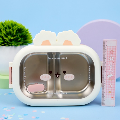 Ланчбокс "Зайчик" №6285, розовый  оптом