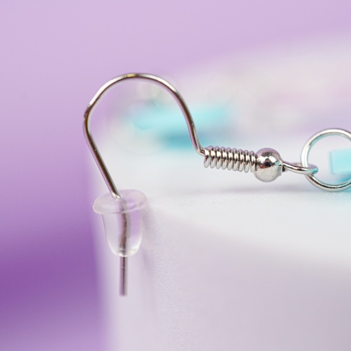 Серьги "Привидение" голубые