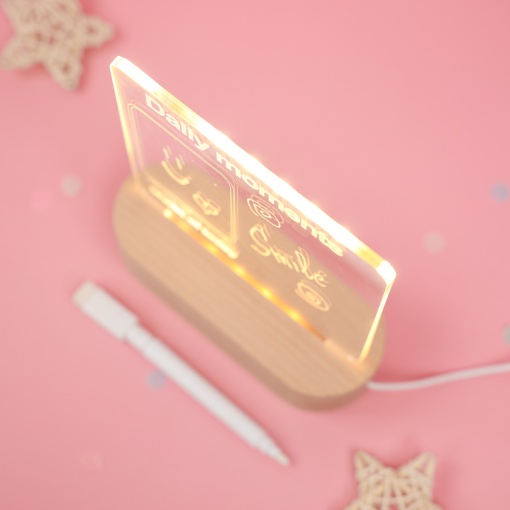 Светильник для заметок с маркером "Daily moments" №17 (USB) оптом