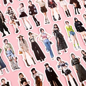 Наклейки для стикер бомбинга "Girl" 60 шт.