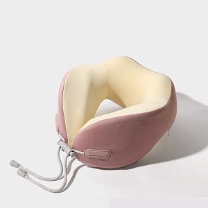 Подушка под шею "Travel" розово-бежевый