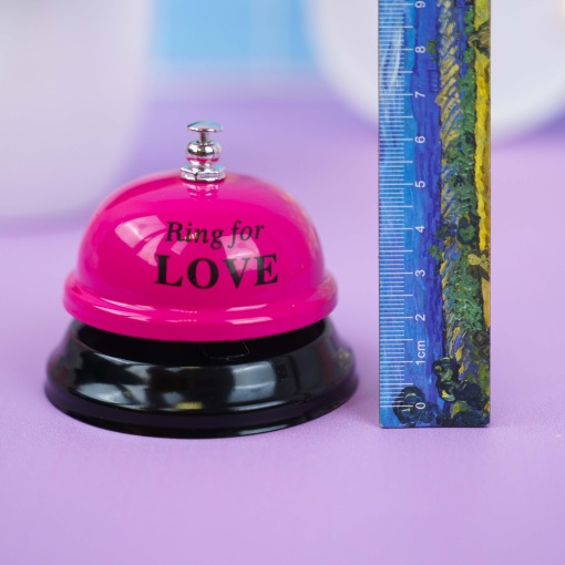 Настольный металлический звонок, фуксия оптом