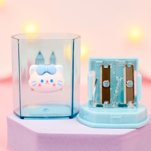 Точилка "Котик", голубой